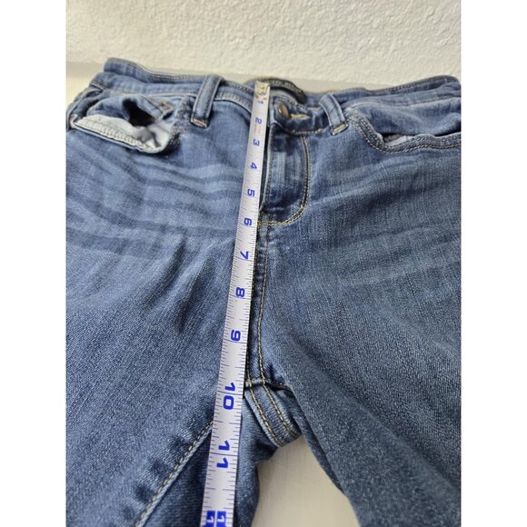 Judy Blue Jeans Womens 7 28 Blue Relaxed Fit Distressed Raw Hem Stretch Denim - Picture 10 of 13